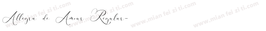 Allegra de Amour Regular字体转换